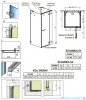 Radaway Euphoria KDJ+S Kabina przyścienna 80x110x80 prawa szkło przejrzyste 383812-01R/383221-01R/383051-01/383031-01